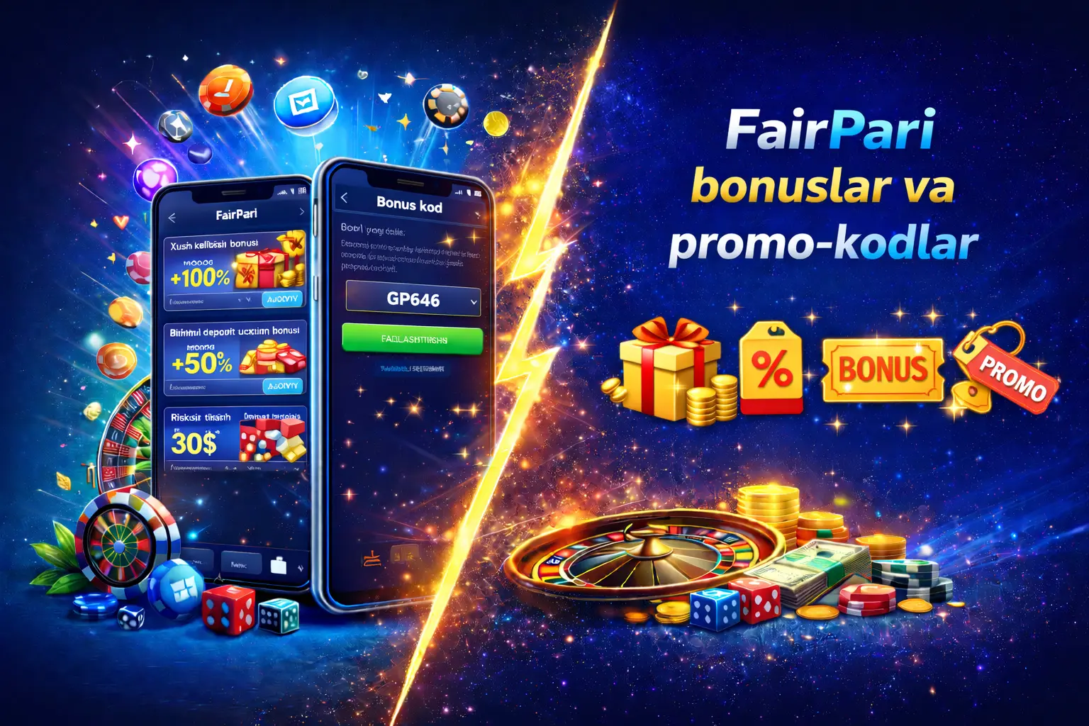 FairPari bonuslar va promo-kodlar 2026 kazino uz